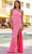 Amarra 94110 - Open-Back Asymmetrical Prom Gown Special Occasion Dress 00 / Neon Pink