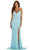 Amarra 94114 - Beaded Fringed Prom Gown Special Occasion Dress 00 / Sky Blue