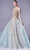 Andrea and Leo A0724 - Lattice Beaded A-Line Prom Dress Prom Dresses 2 / Champagne-Blue