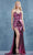 Andrea and Leo - A0921 Versatile Spaghetti Strap Metallic Fitted Gown Prom Dresses 2 / Fuchsia