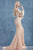 Andrea and Leo - A0997W Pearl Studded Sheer Sleeve Trumpet Gown Evening Dresses