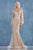 Andrea and Leo - A0997W Pearl Studded Sheer Sleeve Trumpet Gown Evening Dresses