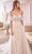 Andrea and Leo A1014C - Off-Shoulder Leaf Motif Bridal Gown Bridal Dresses 2 / Off White-Nude