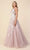 Andrea and Leo - A1028 Floral Applique Deep V Neck Ballgown Ball Gowns