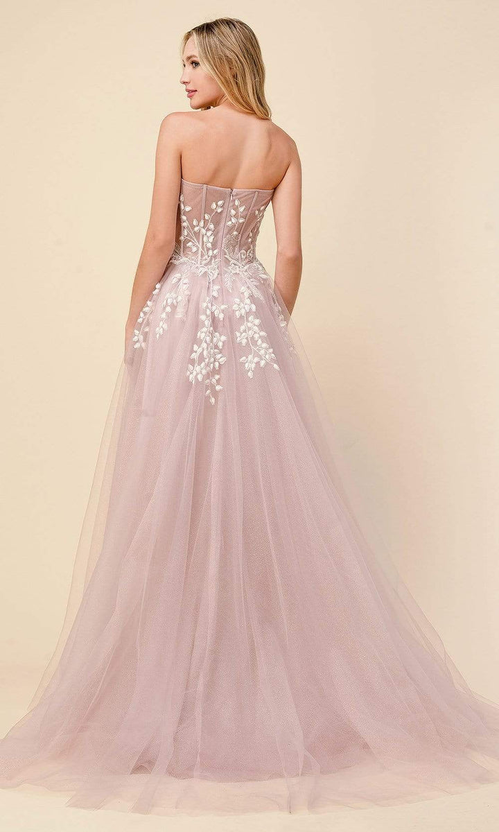 Andrea Leo - Sade Lace Tulle Sleeveless Gown Evening Dress  Style #A1045