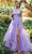 Andrea and Leo A1053 - Applique Tulle Prom Dress with Slit Prom Dresses 2 / Lilac