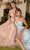 Andrea and Leo A1053 - Applique Tulle Prom Dress with Slit Prom Dresses
