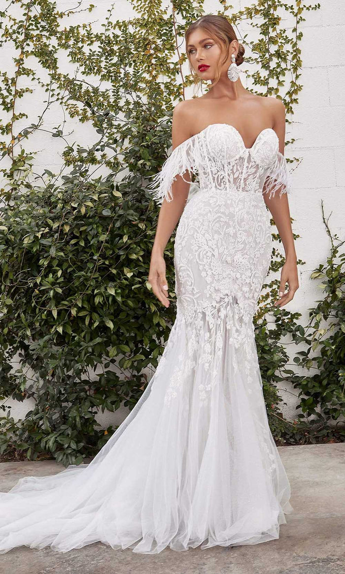Andrea and Leo - A1068W Beaded Corset Mermaid Bridal Gown Bridal Dresses 2 / French White