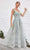 Andrea and Leo - A1091 Lattice Motif A-Line Gown Prom Dresses 2 / Sage