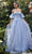 Andrea and Leo A1108 - Detachable Sleeve Sweetheart Ballgown Special Occasion Dress 2 / Paris Blue