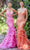 Andrea and Leo A1116 - Sleeveless Feathered Mermaid Prom Gown Special Occasion Dress 2 / Hot Pink