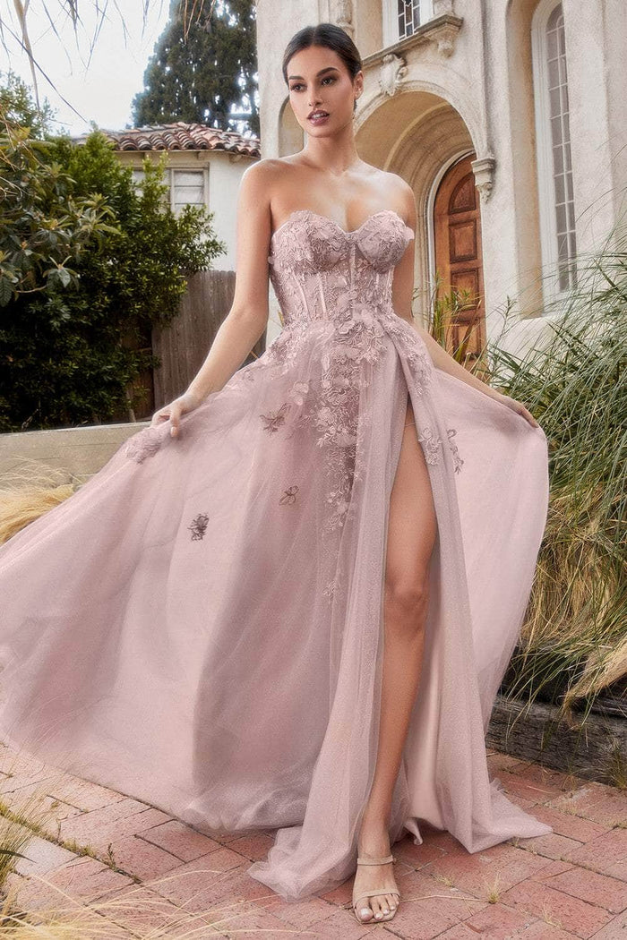 Andrea and Leo A1127 - Strapless Embellished Prom Gown Prom Dresses 2 / Dusty Rose
