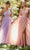 Andrea and Leo A1140 - Butterfly Appliqued Asymmetric Prom Gown Special Occasion Dress 2 / Dusty Rose