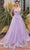Andrea and Leo A1142 - Scoop Floral Appliqued Prom Gown Special Occasion Dress 2 / Lavender