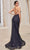 Andrea and Leo A1170 - Sleeveless Glitter Embroidered Prom Gown Special Occasion Dress 2 / Black