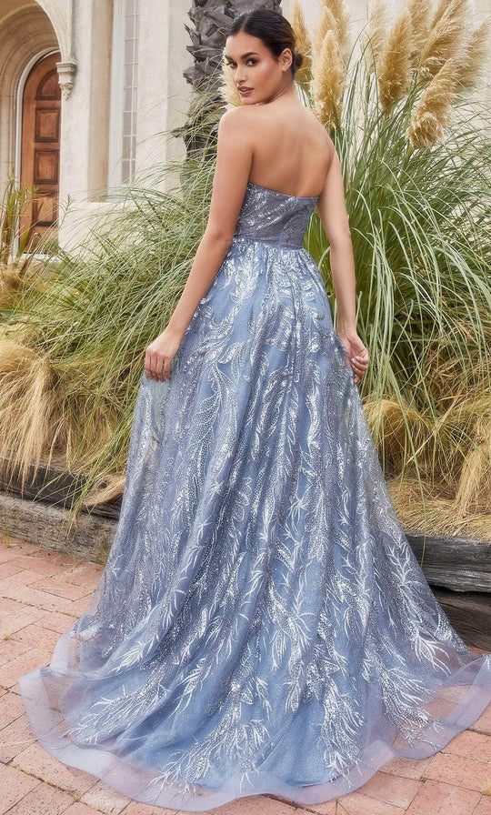 Andrea and Leo A1174 - Strapless Beaded Ballgown With Shawl