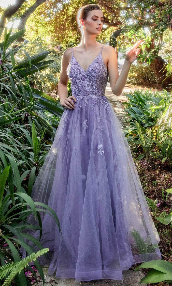 Andrea and Leo A1191 - Floral Embroidered Prom Gown Special Occasion Dress 2 / English Violet