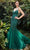 Andrea and Leo A1201 - Floral Appliqued Lace-Up Prom Gown Special Occasion Dress 2 / Emerald
