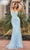 Andrea and Leo A1211 - Illusion Back Beaded Prom Gown Special Occasion Dress 2 / Blue