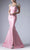 Andrea and Leo A5007 - Beaded Scoop Neck Cutout Evening Dress Special Occasion Dress 2 / Rose
