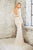Angela & Alison - 71016 Lace Deep V-neck Two-piece Illusion Sheath Dress CCSALE 8 / Ivory