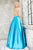 Angela & Alison - 71068 Beaded Floral Embellished Ballgown CCSALE 14 / Turquoise