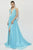 Angela & Alison - 81014 Sleeveless Velvet Bodice High Slit Gown Special Occasion Dress