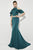 Angela & Alison - 81033 Two Piece High Neck Trumpet Gown Special Occasion Dress 0 / Dark Teal