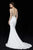 Angela & Alison - 81047 Crystal Embellished Plunging Mermaid Gown Special Occasion Dress