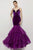 Angela & Alison - 81091 Plunging V-neck Tiered Mermaid Dress Special Occasion Dress 0 / Majestic Purple