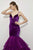 Angela & Alison - 81091 Plunging V-neck Tiered Mermaid Dress Special Occasion Dress