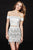 Angela & Alison - 82009 Two-Piece Sequin Fringed Off Shoulder Dress Party Dresses 0 / Silver