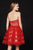 Angela & Alison - 82011 Strapless Embroidered Straight A-line Dress Cocktail Dresses