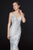 Angela & Alison - 91038 Sequined V-Neck Sheath Evening Gown Special Occasion Dress