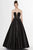 Angela & Alison - 91071 Deep Sweetheart Satin A-line Dress Special Occasion Dress 0 / Black