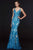Angela & Alison - 91074 Embellished Deep V-neck Trumpet Dress Special Occasion Dress 0 / Electric Blue