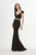 Angela & Alison - 91081 Crystal Embellished Two Piece Gown Special Occasion Dress 0 / Black