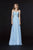 Angela & Alison - 91114 Embroidered Sweetheart Chiffon A-line Dress Special Occasion Dress 0 / Baby Blue