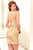 Angela & Alison Beaded Illusion Jewel Mini Dress 72042 CCSALE 2 / Champagne