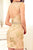 Angela & Alison Beaded Illusion Jewel Mini Dress 72042 CCSALE 2 / Champagne