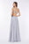 Angela & Alison - Embellished Lace Bodice Sexy Cutout Prom Dress 661147 - 1 pc Silver In Size 4 Available CCSALE 4 / Silver