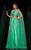 Angela & Alison Ornate Illusion Caped Tulle Ballgown - 1 pc Spring Green in Size Large Available CCSALE L / Spring Green