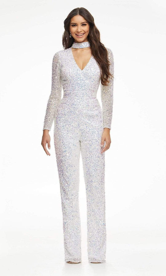Ashley Lauren - 11077 Fitted High Neck Jumpsuit