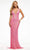 Ashley Lauren - 11081 Fitted Sequin Evening Dress Evening Dresses 00 / Hot Pink