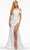 Ashley Lauren - 11093 Ruched Sheath Evening Dress Pageant Dresses 0 / Ivory