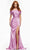 Ashley Lauren - 11093 Ruched Sheath Evening Dress Pageant Dresses 0 / Lilac