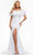 Ashley Lauren - 11099 Feather Detailed Trumpet Gown Evening Dresses 0 / White