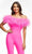 Ashley Lauren - 11100 Feather Neck Off Shoulder Jumpsuit Evening Dressses