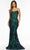 Ashley Lauren - 11114 Sequin Motif Scoop Gown Prom Dresses 0 / Black/Emerald