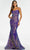Ashley Lauren - 11114 Sequin Motif Scoop Gown Prom Dresses 0 / Iridescent Purple